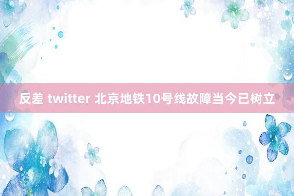 反差 twitter 北京地铁10号线故障当今已树立