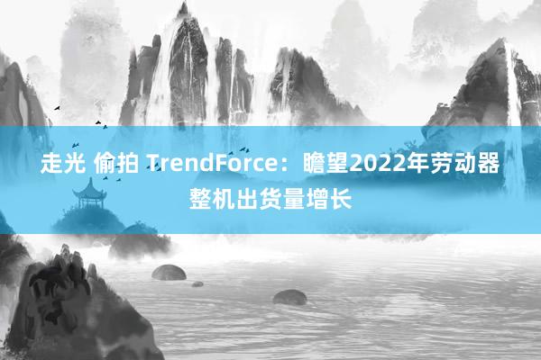 走光 偷拍 TrendForce：瞻望2022年劳动器整机出货量增长