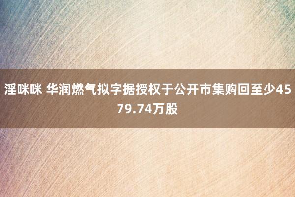 淫咪咪 华润燃气拟字据授权于公开市集购回至少4579.74万股