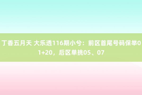 丁香五月天 大乐透116期小兮：前区首尾号码保举01+20，后区单挑05、07