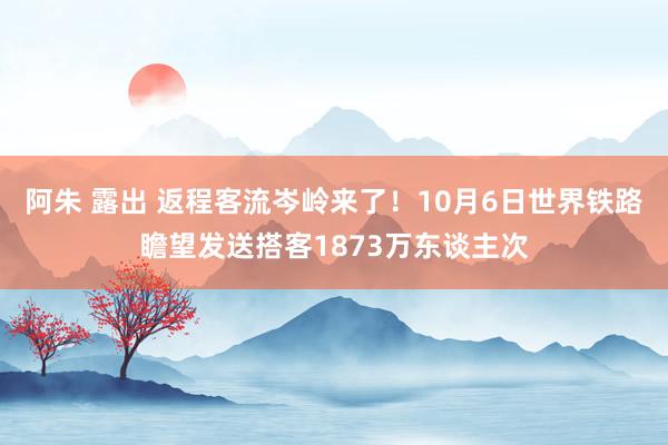 阿朱 露出 返程客流岑岭来了！10月6日世界铁路瞻望发送搭客1873万东谈主次