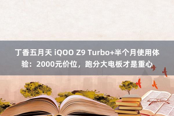 丁香五月天 iQOO Z9 Turbo+半个月使用体验：2000元价位，跑分大电板才是重心