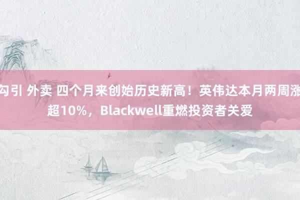 勾引 外卖 四个月来创始历史新高！英伟达本月两周涨超10%，Blackwell重燃投资者关爱