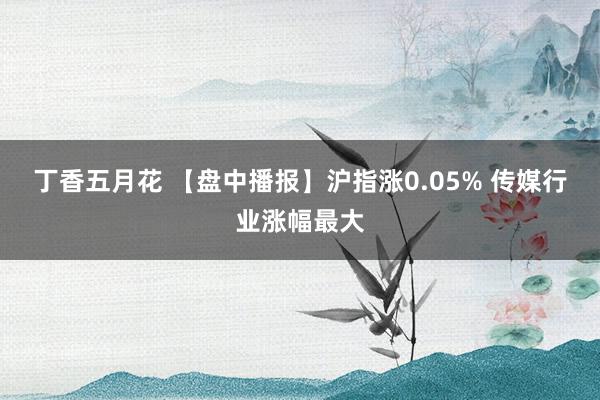 丁香五月花 【盘中播报】沪指涨0.05% 传媒行业涨幅最大