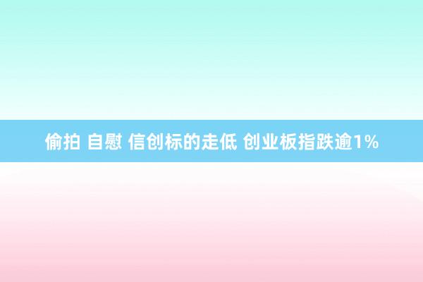 偷拍 自慰 信创标的走低 创业板指跌逾1%