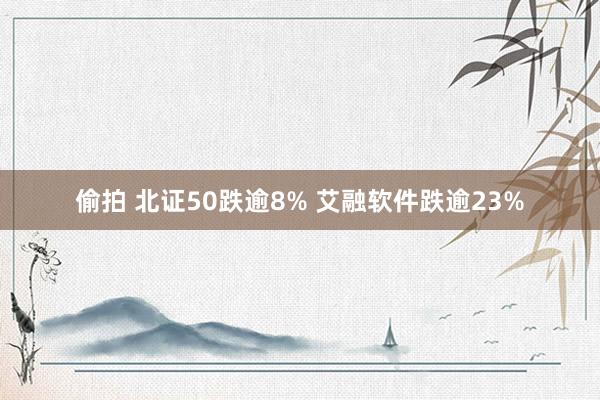 偷拍 北证50跌逾8% 艾融软件跌逾23%