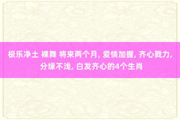 极乐净土 裸舞 将来两个月， 爱情加握， 齐心戮力， 分缘不浅， 白发齐心的4个生肖