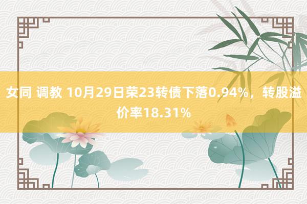 女同 调教 10月29日荣23转债下落0.94%，转股溢价率18.31%