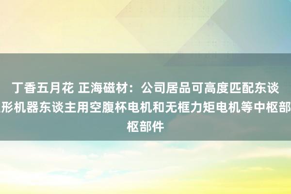 丁香五月花 正海磁材：公司居品可高度匹配东谈主形机器东谈主用空腹杯电机和无框力矩电机等中枢部件