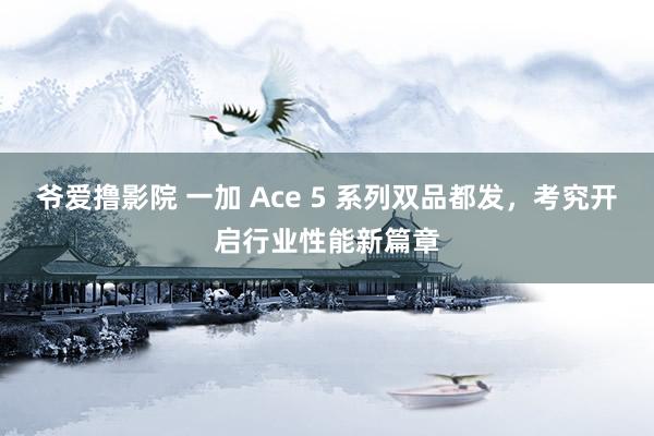 爷爱撸影院 一加 Ace 5 系列双品都发，考究开启行业性能新篇章