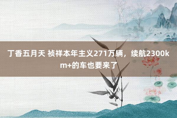 丁香五月天 祯祥本年主义271万辆，续航2300km+的车也要来了