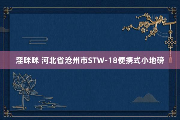 淫咪咪 河北省沧州市STW-18便携式小地磅